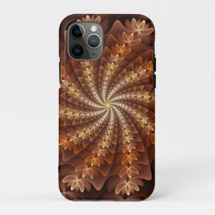 Warm Colours, Trippy Modern Fractal Art Pattern iPhone 11 Pro Case
