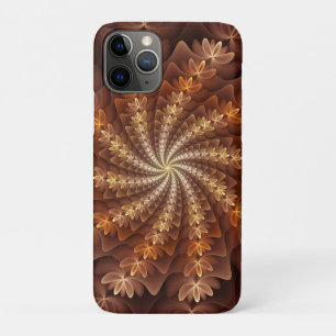 Warm Colours, Trippy Modern Fractal Art Pattern iPhone 11 Pro Case