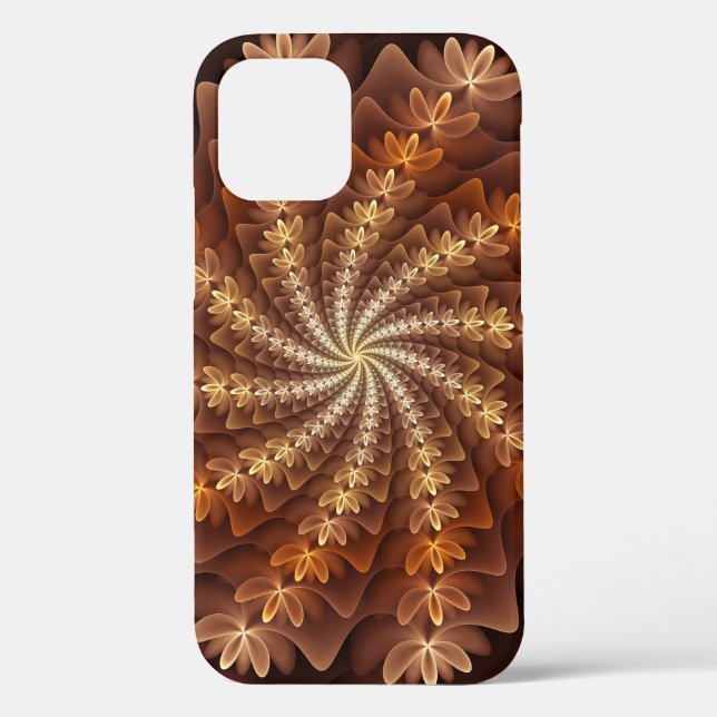 Warm Colours, Trippy Modern Fractal Art Pattern Case-Mate iPhone Case (Back)