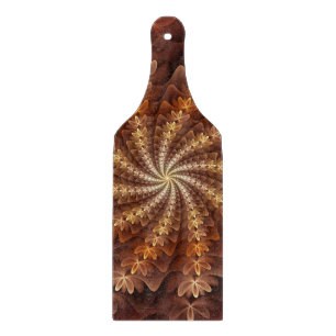 Warm Colours, Trippy Modern Fractal Art Pattern Cutting Board