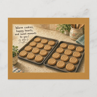 Warm Cookies Happy Hearts Peanut Butter Postcard