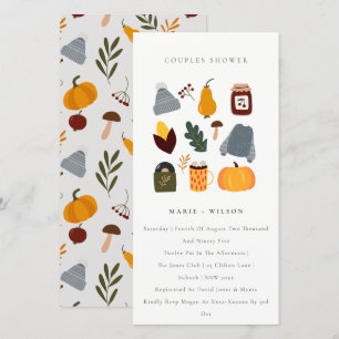 Warm Cosy Autumn Essential Couples Shower Invite