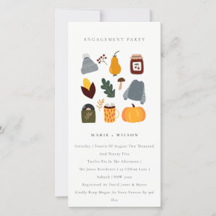 Warm Cosy Autumn Essential Engagement Invite