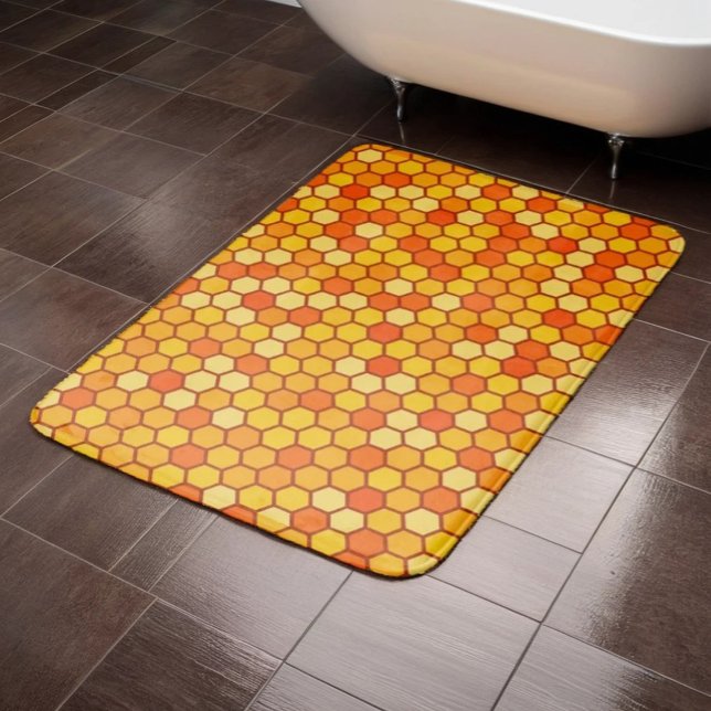 Warm & Cosy Bee-Inspired Honeycomb  Bath Mat (Creator Uploaded)