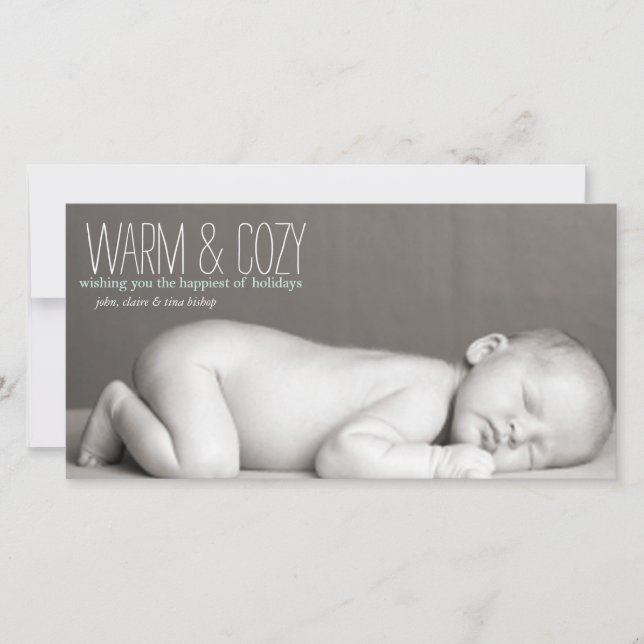 Warm & Cosy - Family Photo Card (Front)