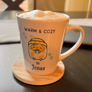 "Warm & Cosy in Jesus" Christian Latte Mug
