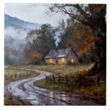 Warm Cottage On The Cold Day