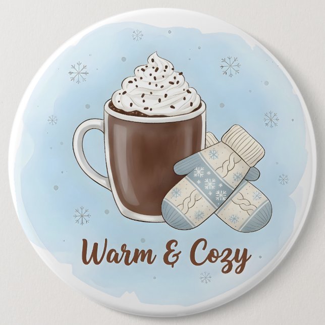 Warm & Cozy Christmas 6 Cm Round Badge (Front)