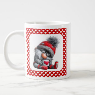 "Warm & Cozy" Sleepy Gnome Winter Cocoa Large Coffee Mug