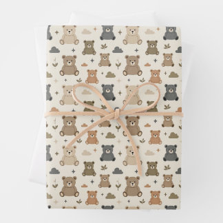 Warm Cream Teddy Bear Gift Wrapping Paper