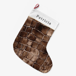 Warm Creamy Chocolate Candy Bar Christmas Large Christmas Stocking