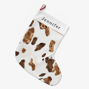 Warm Creamy White & Chocolate Candy Christmas Large Christmas Stocking