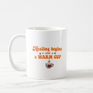 Warm Cup Healing Coffee Mug – Cozy Minimal Design