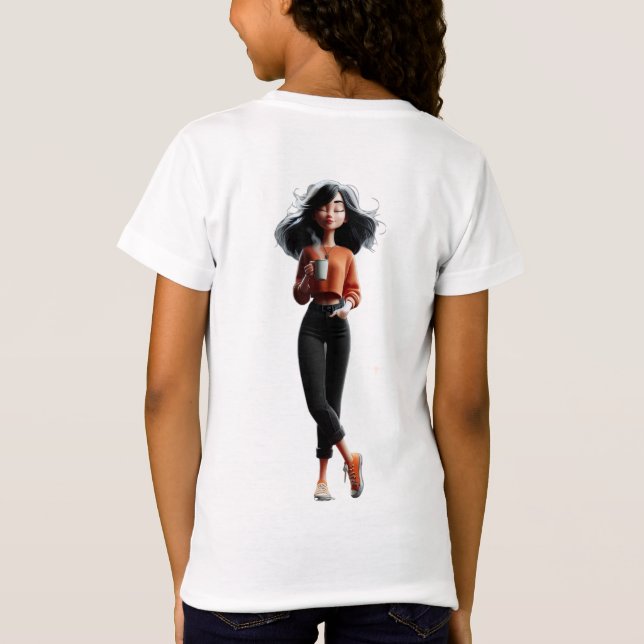 "Warm cup, warm heart, fresh start." T-Shirt (Back)