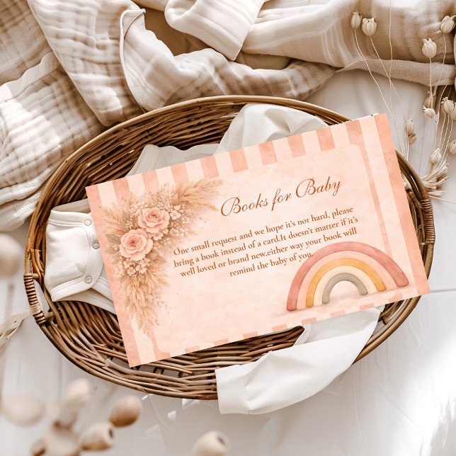 Warm Desert Boho Rainbow Books for Baby  Enclosure Card (Creator Uploaded)