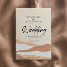 Warm desert | Boho wedding Invitation