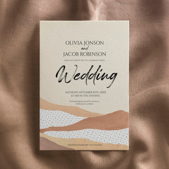 Warm desert | Boho wedding Invitation (Creator Uploaded)