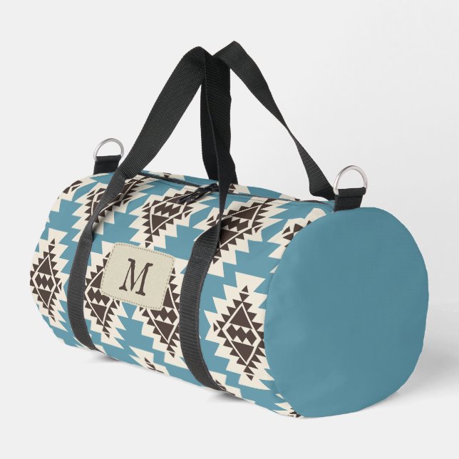 Warm Desert Dreams Southwestern Rustic Pattern Duffle Bag (Left Corner)