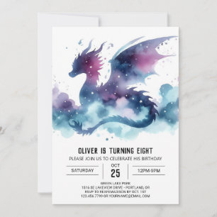 Warm Dragon Birthday Custom Invitation