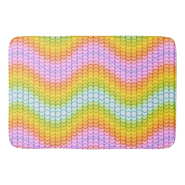 Warm Dragon Scales Bath Mat (Front)