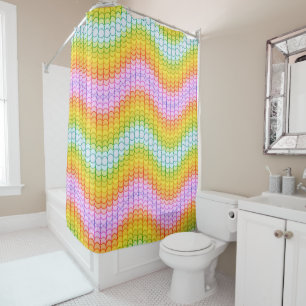 Warm Dragon Scales Shower Curtain