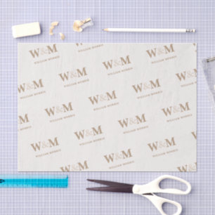 Warm Earth Camel Brown Business Logo Brand Tissue Paper
