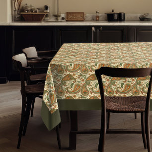 Warm Earth-Tone Tablecloth Boho Dining Accent