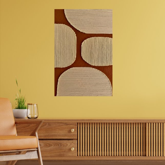 Warm Earth Tone Wall Art (Living Room 2)