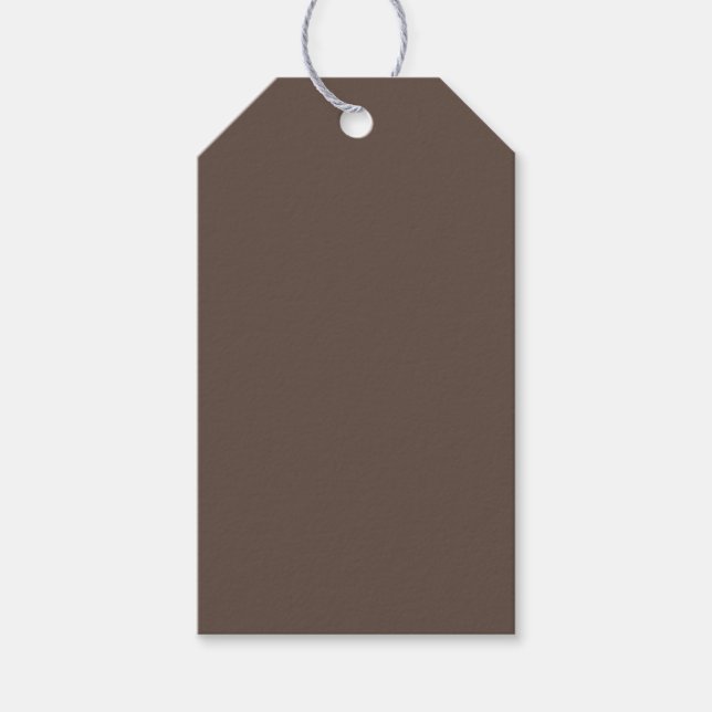 Warm Earthy Brown Gift Tags (Front)