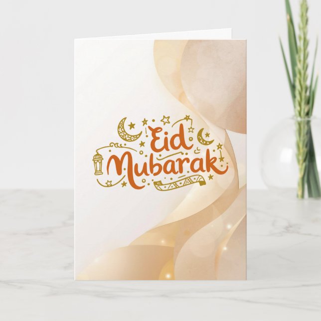 Warm Eid Celebration Design Card (Front)