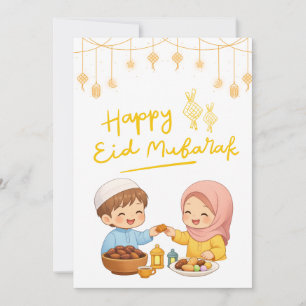 Warm Eid Celebration Design Holiday Card