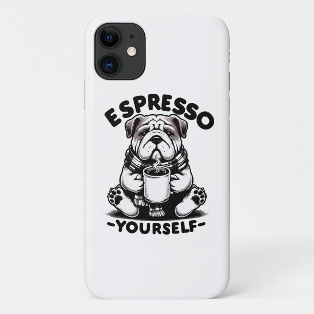 Warm Espresso Bulldog Case-Mate iPhone Case (Back)