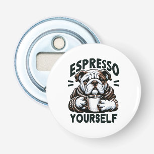 Warm Espresso Bulldog - Cosy Coffee Bottle Opener