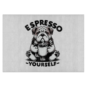 Warm Espresso Bulldog Cutting Board