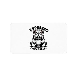 Warm Espresso Bulldog Label