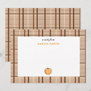 Warm Fall Autumn pumpkin Note Card
