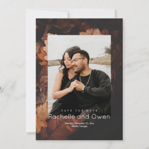 Warm Fall Colours Photo Wedding Save the Date