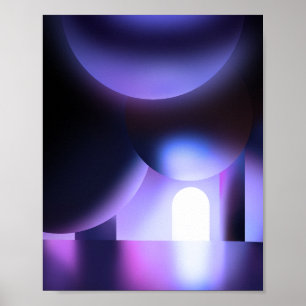 Warm feeling Abstract Purple Graphic design Poster