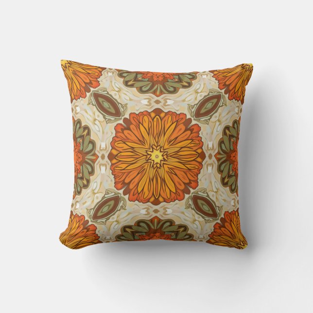 warm feeling flower pillow cushion (Front)
