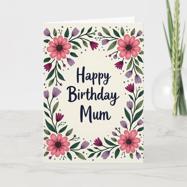 Warm Festive Birthday Card (Front)