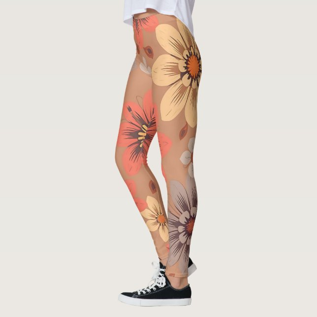 Warm Floral Patterned Legging (Left)