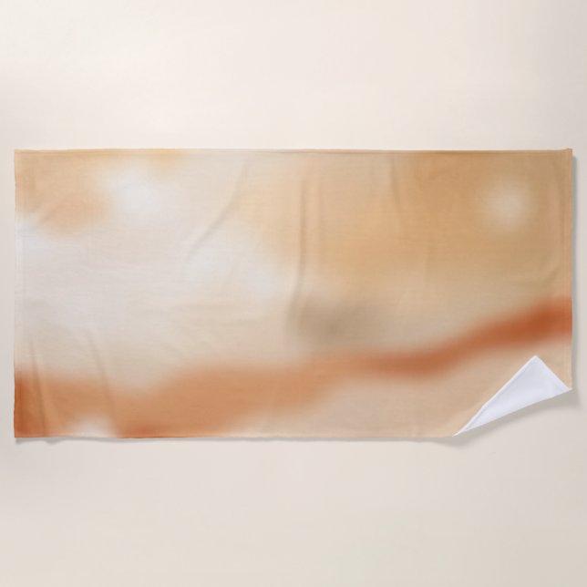 Warm Flow Abstract Beach Towel (Front)