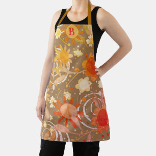 “Warm Flowers” Monogrammed Inspirivity apron