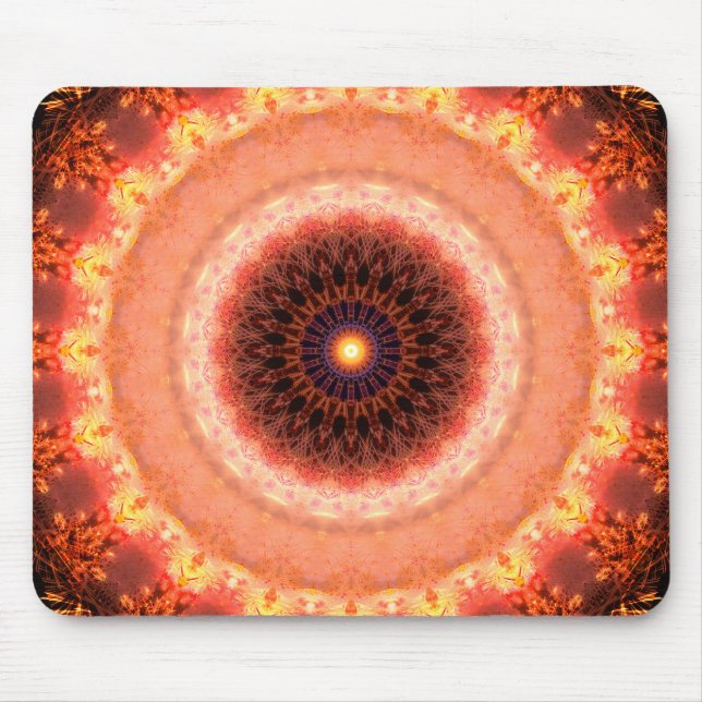 Warm Fractal Reflections Mouse Mat (Front)