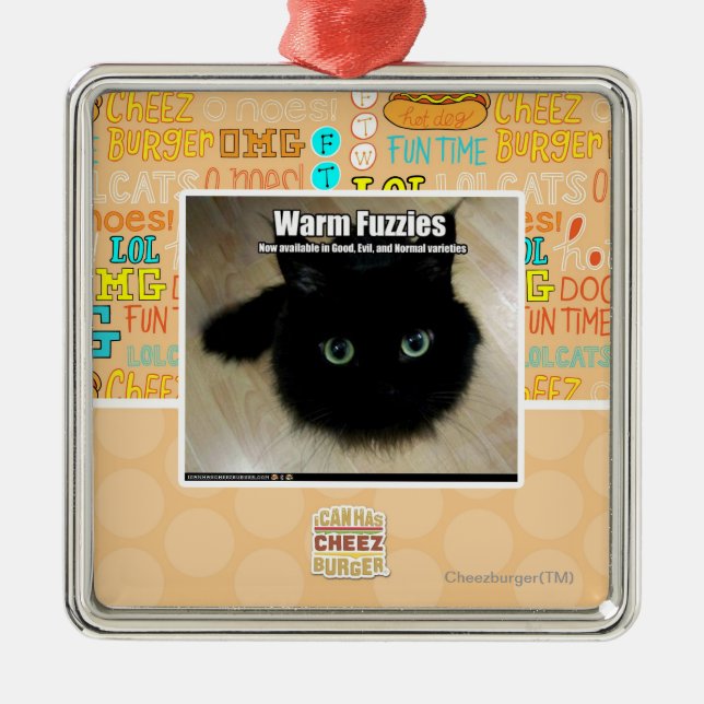 Warm Fuzzies Metal Tree Decoration (Front)