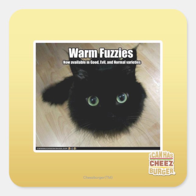 Warm Fuzzies Square Sticker (Front)