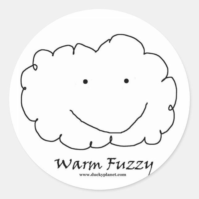Warm Fuzzy Classic Round Sticker (Front)