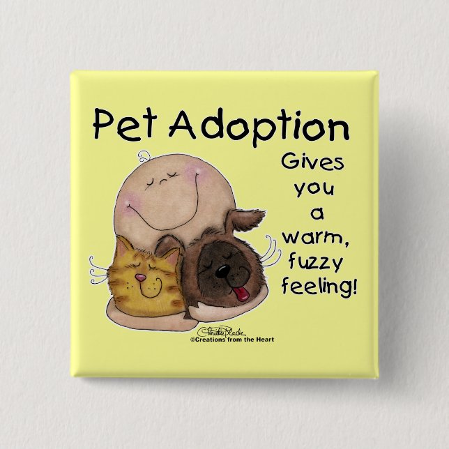 Warm, Fuzzy Feeling! 15 Cm Square Badge (Front)