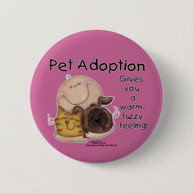 Warm, Fuzzy Feeling! 6 Cm Round Badge (Front)