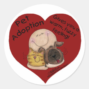 Warm, Fuzzy Feeling! Heart Classic Round Sticker